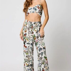 Stillwater L.A. printed drawstring wide leg pants